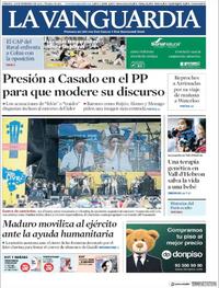 Portada La Vanguardia 2019-02-23