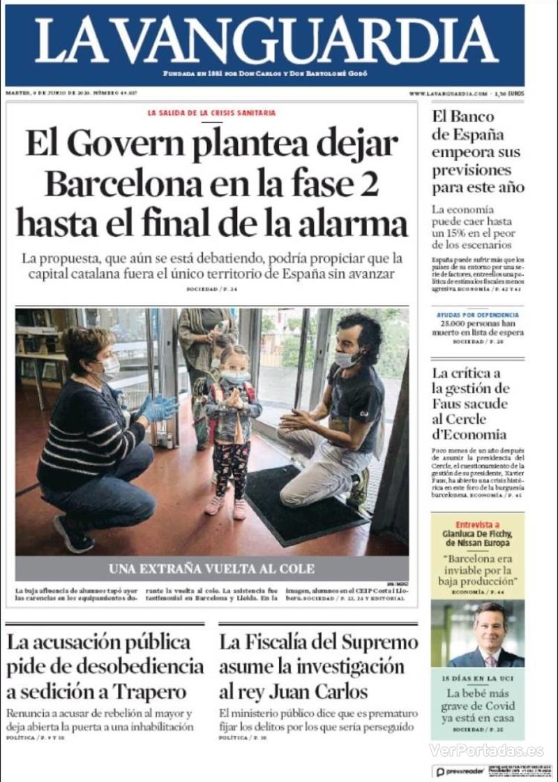 Portada La Vanguardia 2020-06-10