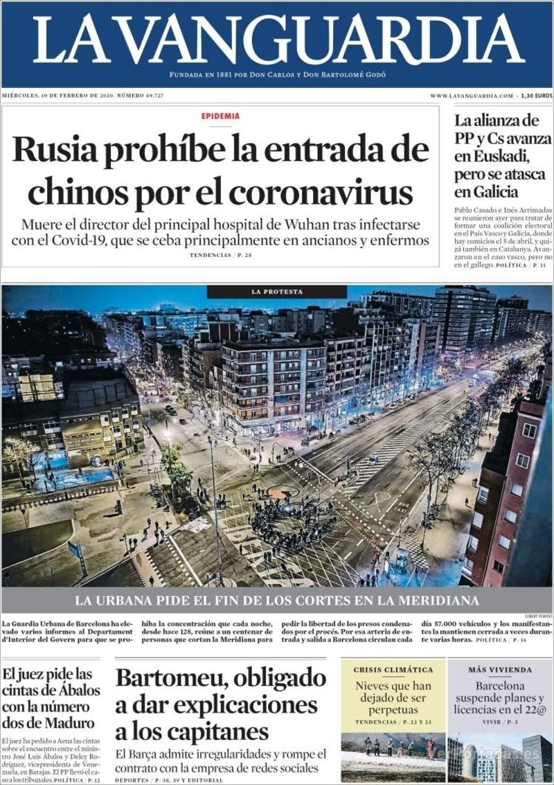 Portada El Correo 2020-02-19