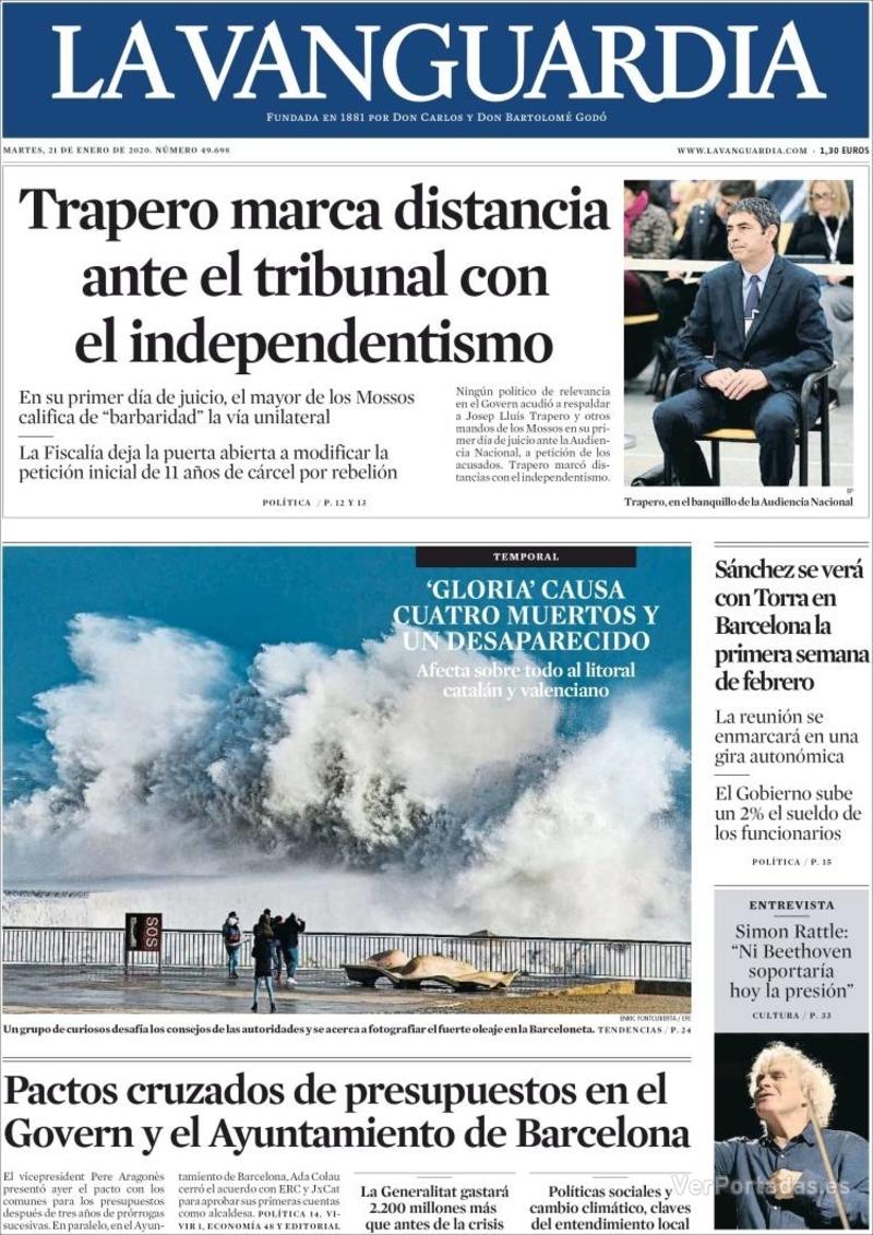 Portada El Correo 2020-01-21