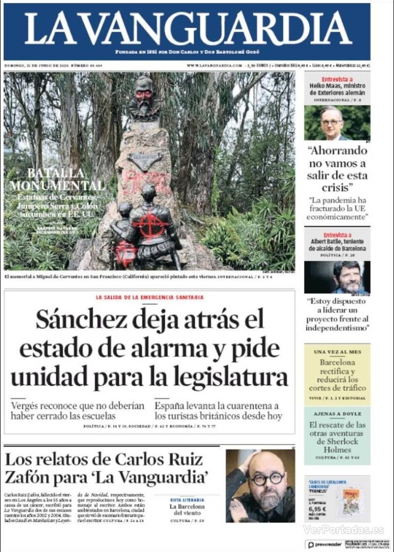 Portada El Correo 2020-06-21