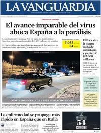 Portada La Vanguardia 2020-03-13
