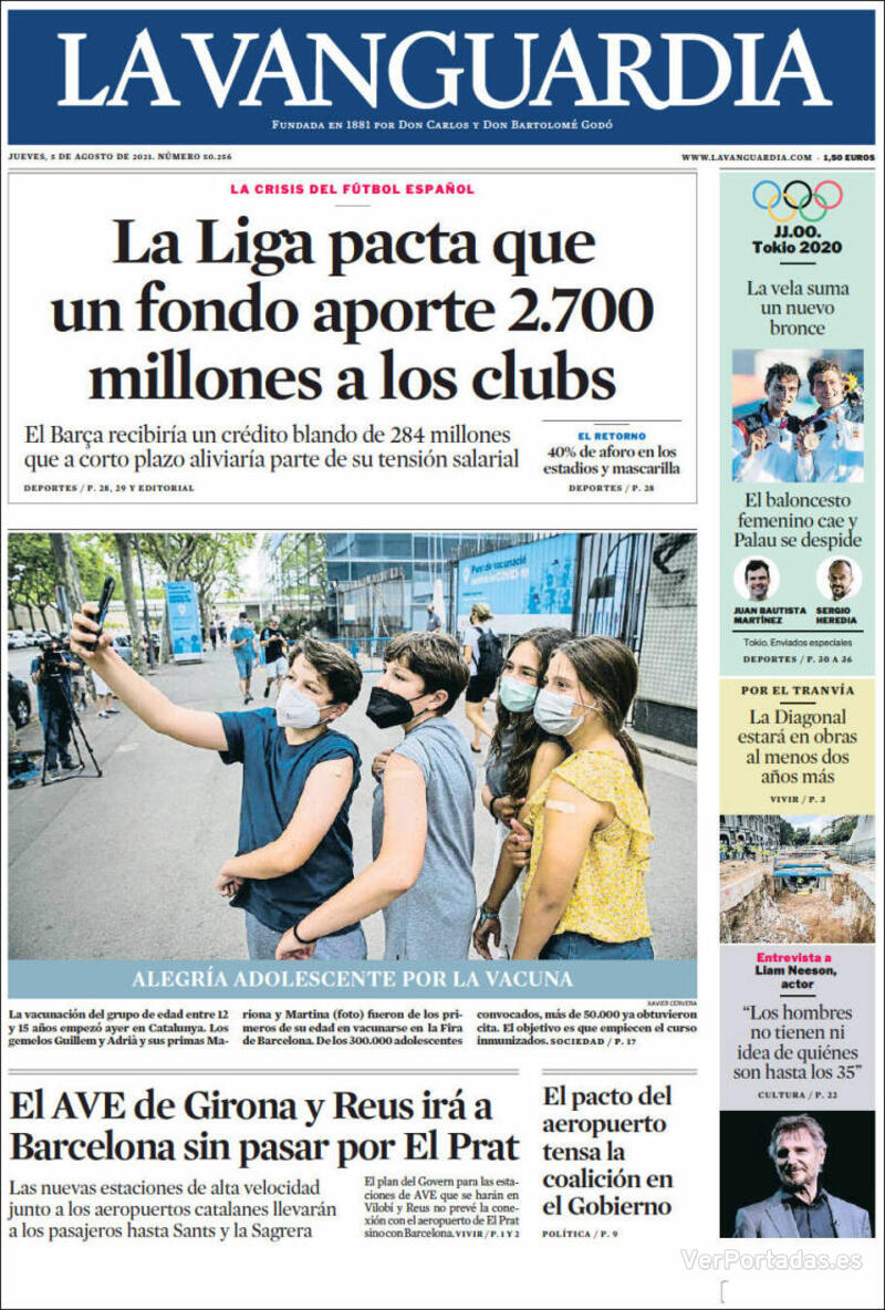 Portada El Correo 2021-08-05
