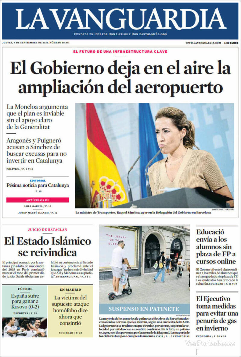 Portada El Correo 2021-09-09