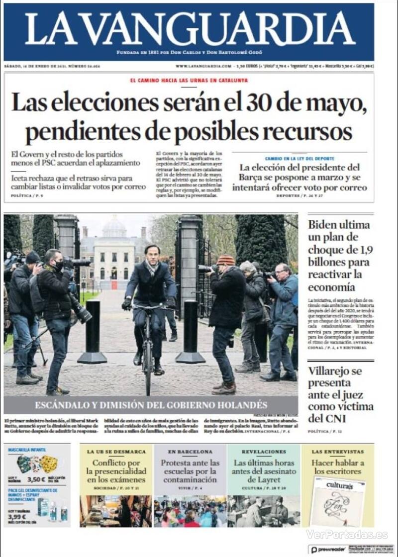 Portada La Vanguardia 2021-01-17