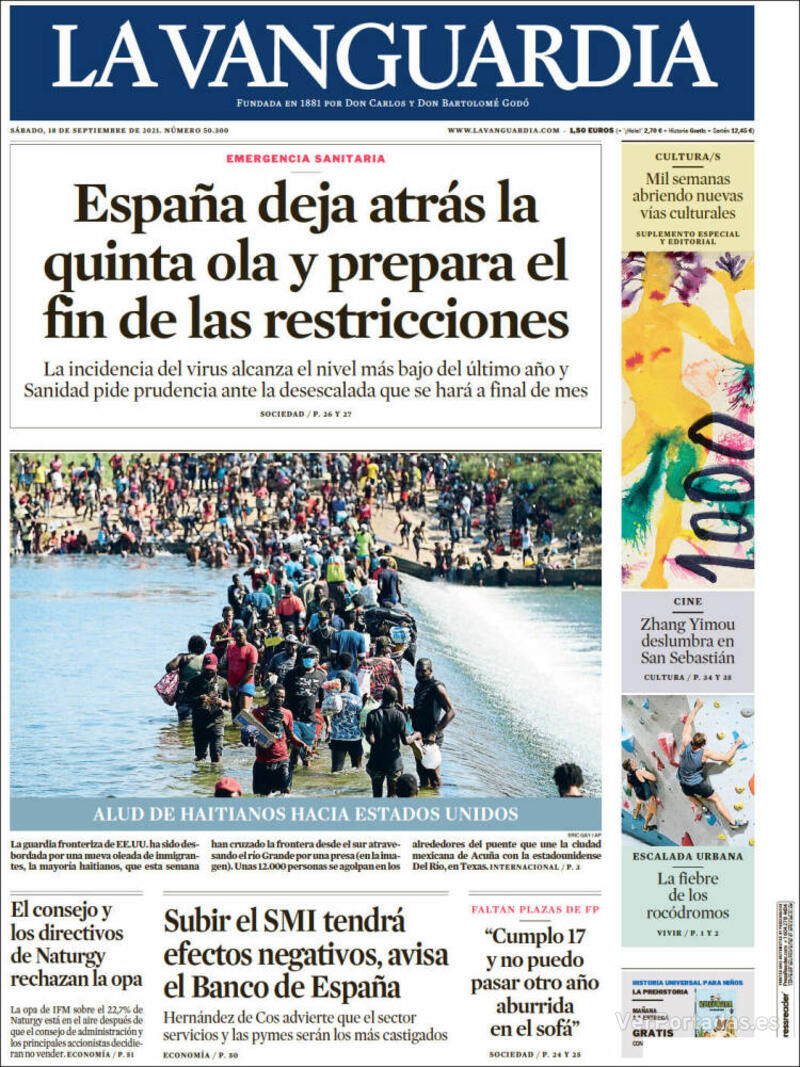 Portada El Correo 2021-09-18