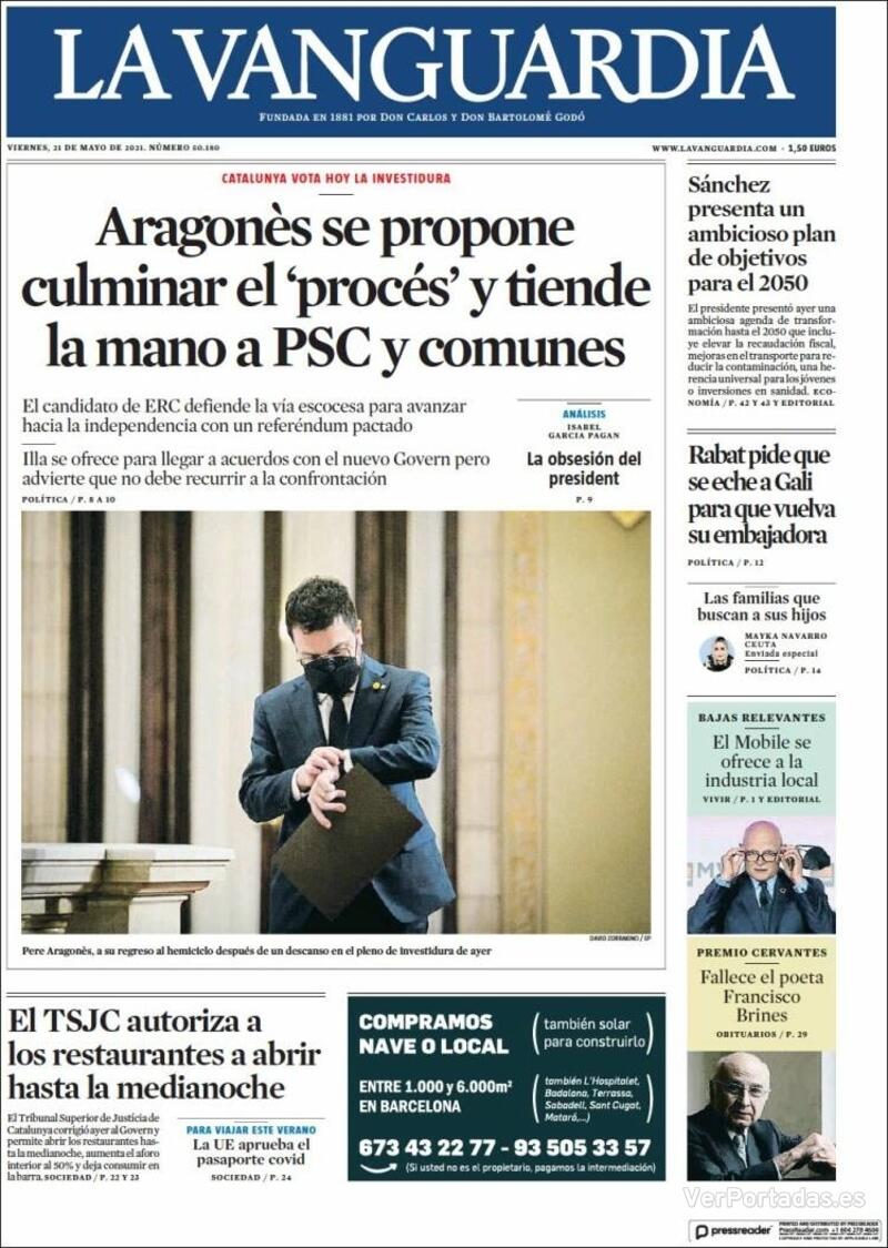 Portada El Correo 2021-05-21