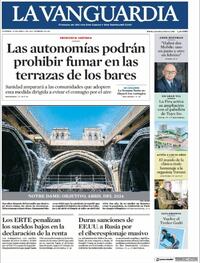 Portada La Vanguardia 2021-04-16