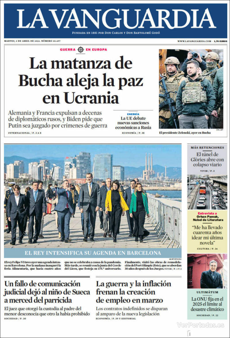 Portada La Vanguardia 2022-04-06