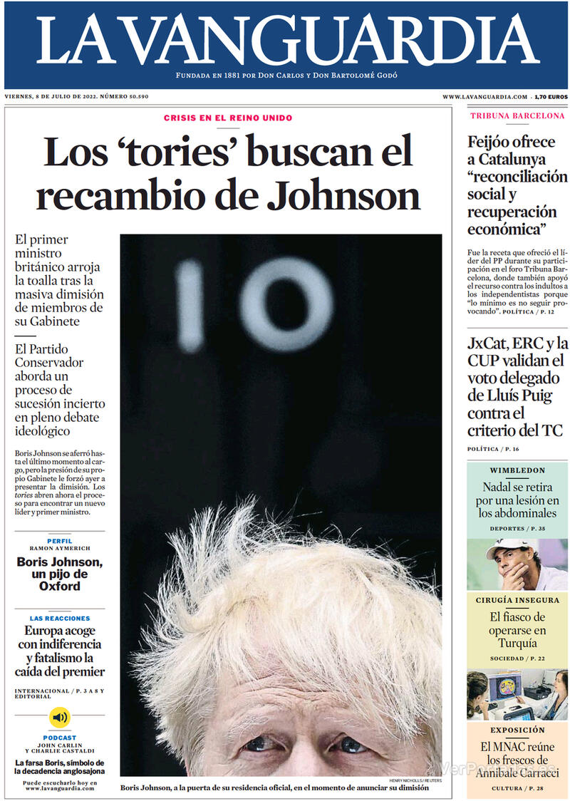 Portada La Vanguardia 2022-07-09