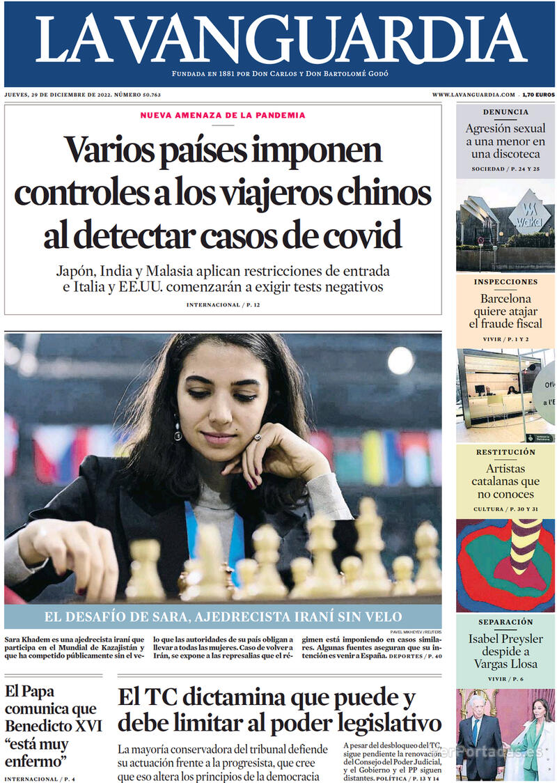 Portada El Correo 2022-12-29