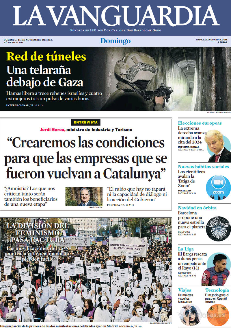 Portada El Correo 2023-11-26