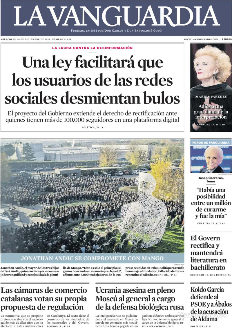 Portada El Correo 2024-12-18