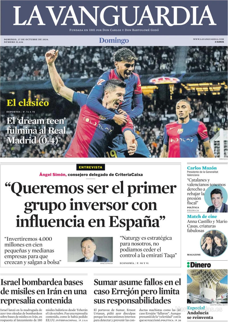 Portada El Correo 2024-10-27