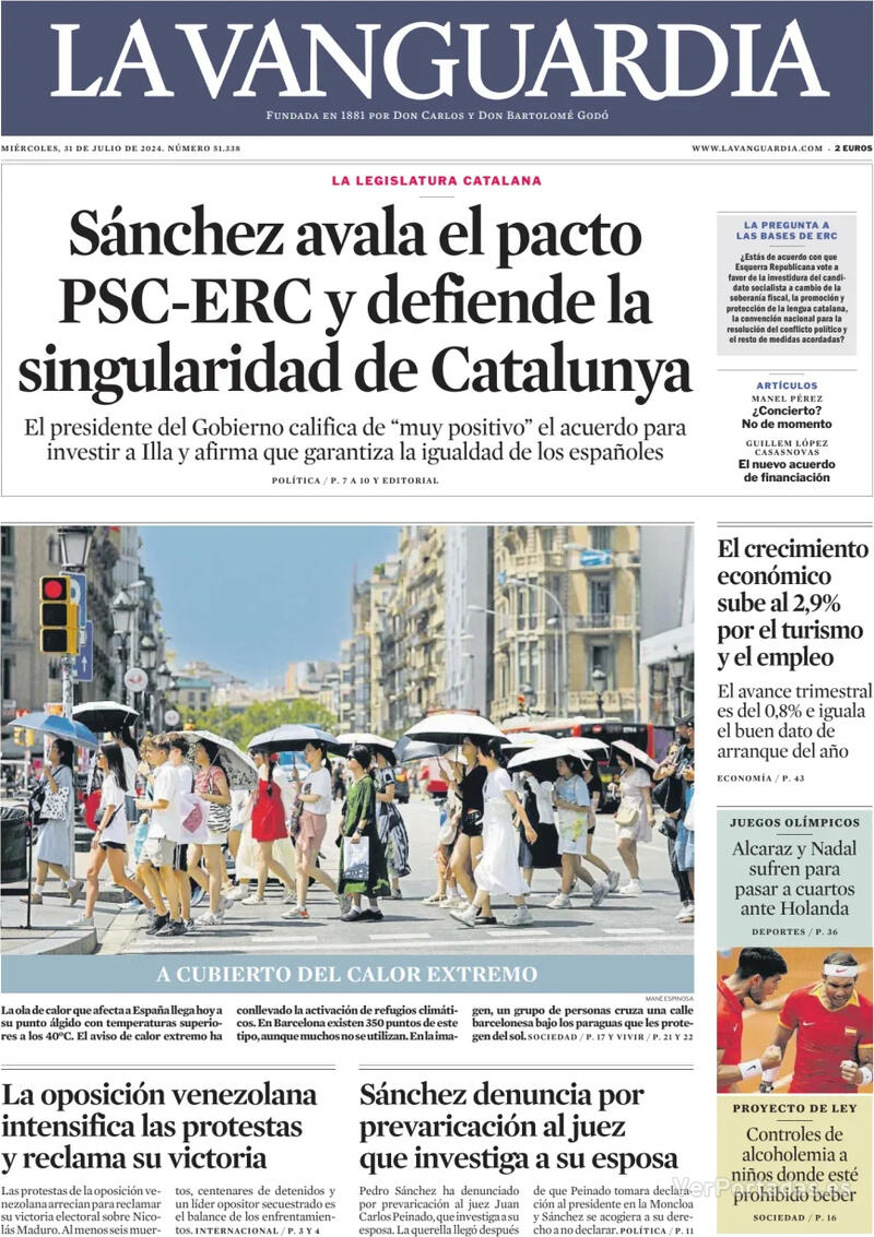 Portada El Correo 2024-07-31