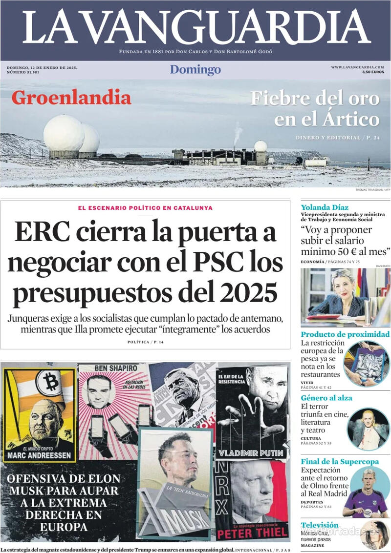 Portada El Correo 2025-01-12