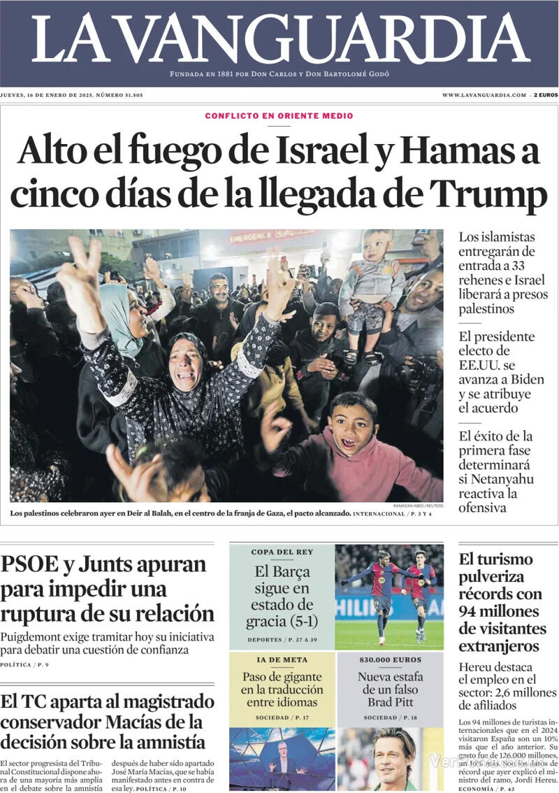 Portada El Correo 2025-01-16