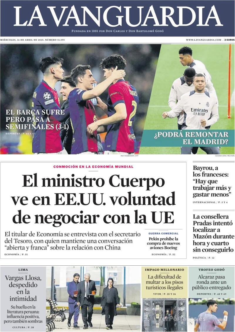 Portada El Correo 2025-04-16