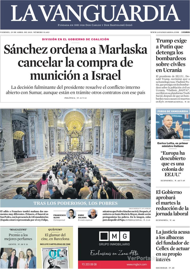 Portada El Correo 2025-04-25