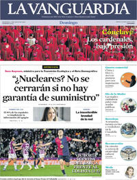 Portada periódico La Vanguardia