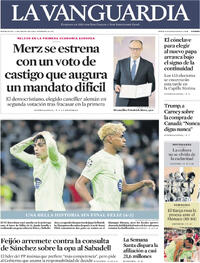 Portada periódico La Vanguardia