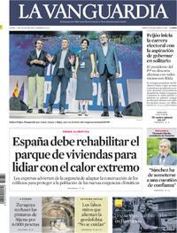 Portada periódico La Vanguardia