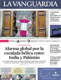 Portada periódico La Vanguardia