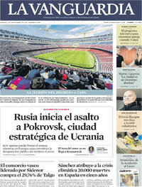 Portada La Vanguardia 2025-11-08