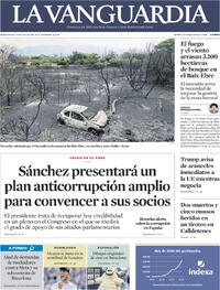 Portada periódico La Vanguardia