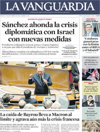 Portada La Vanguardia 2025-09-09