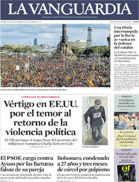Portada La Vanguardia 2025-09-12