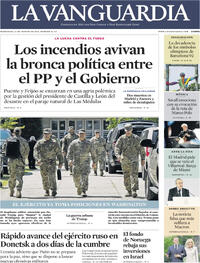 Portada periódico La Vanguardia