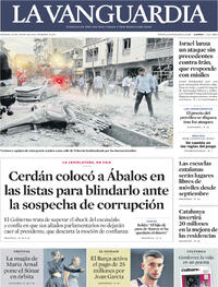 Portada periódico La Vanguardia