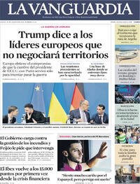 Portada La Vanguardia 2025-08-14