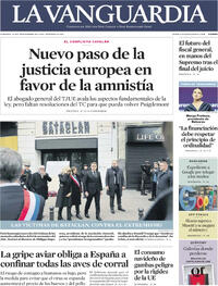 Portada La Vanguardia 2025-11-14