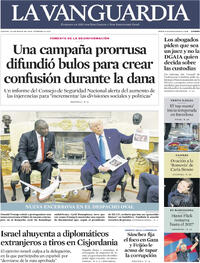 Portada periódico La Vanguardia