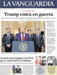 Portada periódico La Vanguardia