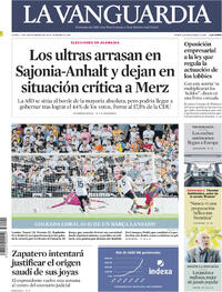 Portada La Vanguardia 2026-09-07