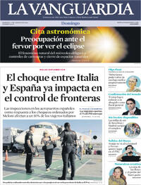 Portada La Vanguardia 2026-08-09