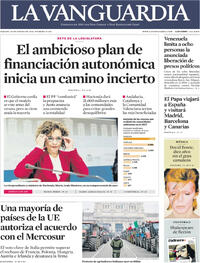 Portada La Vanguardia 2026-01-10