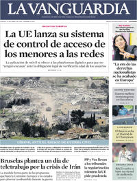 Portada La Vanguardia 2026-04-16