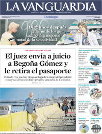 Portada periódico La Vanguardia