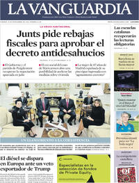 Portada periódico La Vanguardia