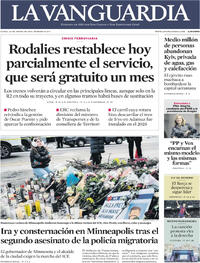 Portada La Vanguardia 2026-01-26