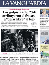 Portada La Vanguardia 2026-02-26