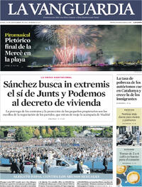Portada La Vanguardia 2026-09-28