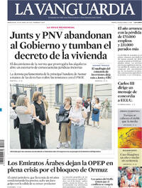 Portada La Vanguardia 2026-04-29