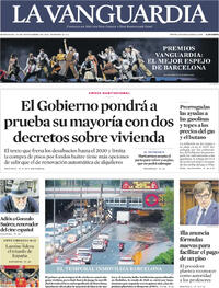 Portada La Vanguardia 2026-09-30