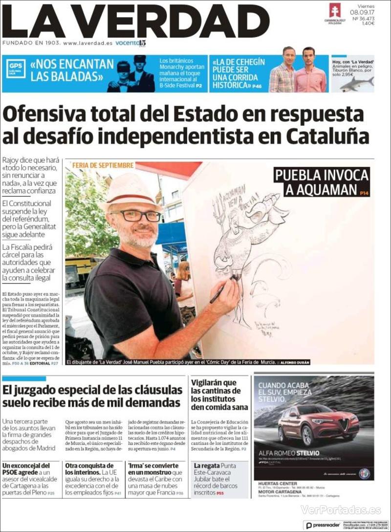 Portada Última Hora 2017-09-08