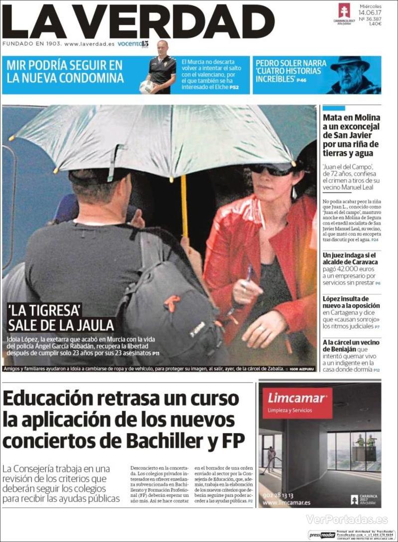 Portada Última Hora 2017-06-14